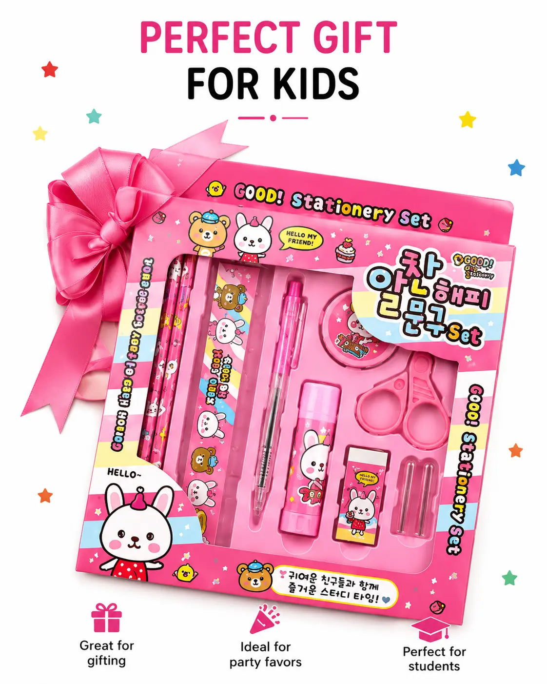 10 PCS Stationery Set Perfect Gift for Kids Students and Birthday Return Gifts
