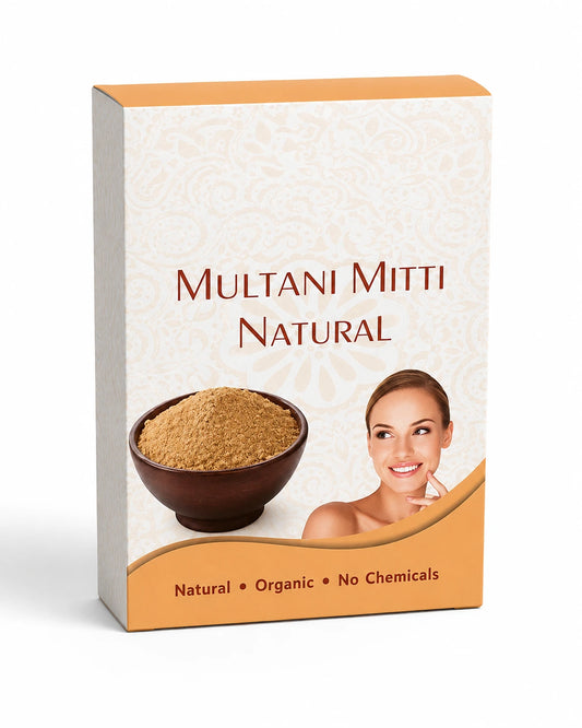 100g Herbal Multani Mitti Face Pack for Glowing Skin & Oily Skin | Natural Clay Face Pack | GUFUMART
