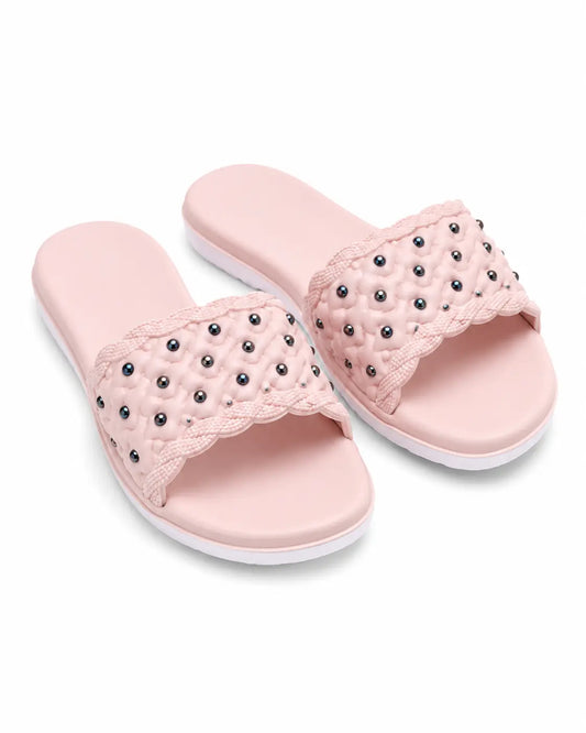 Smile 230 AA2 Women's Textured PVC Casual Slippers for Daily Comfort – Size 7