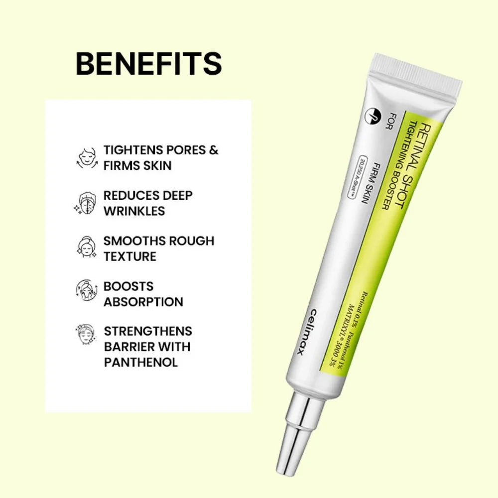 Celimax the Vita A Cream Retinal Shot Tightening
Booster 15mL ( Pack of 2)