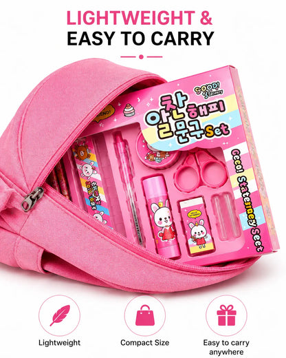 Lightweight 10 PCS Stationery Set Easy to Carry in School Bag