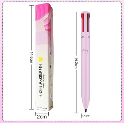 4-in-1 Makeup Pen – Eyeliner, Brow, Lip Liner & Highlighter (Multicolor)