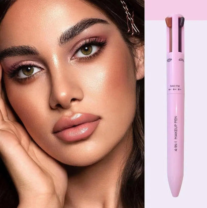 4-in-1 Makeup Pen – Eyeliner, Brow, Lip Liner & Highlighter (Multicolor)