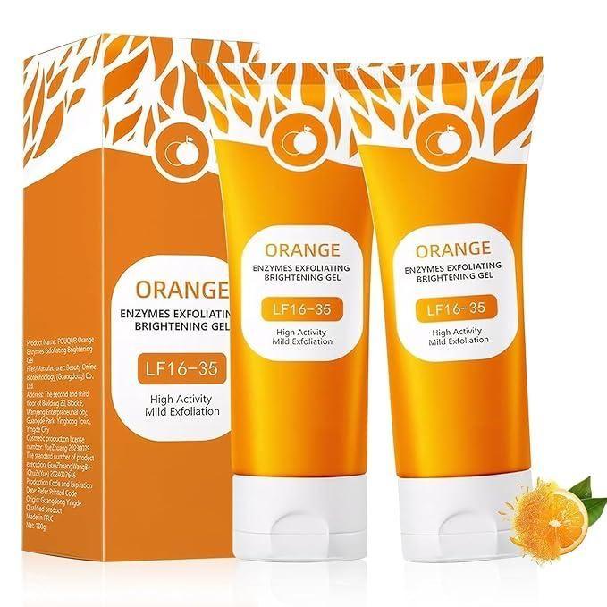 Orange Enzyme Exfoliating Brightening Gel 100g – Deep Cleanse, Glow & Pore Refining for All Skin Types