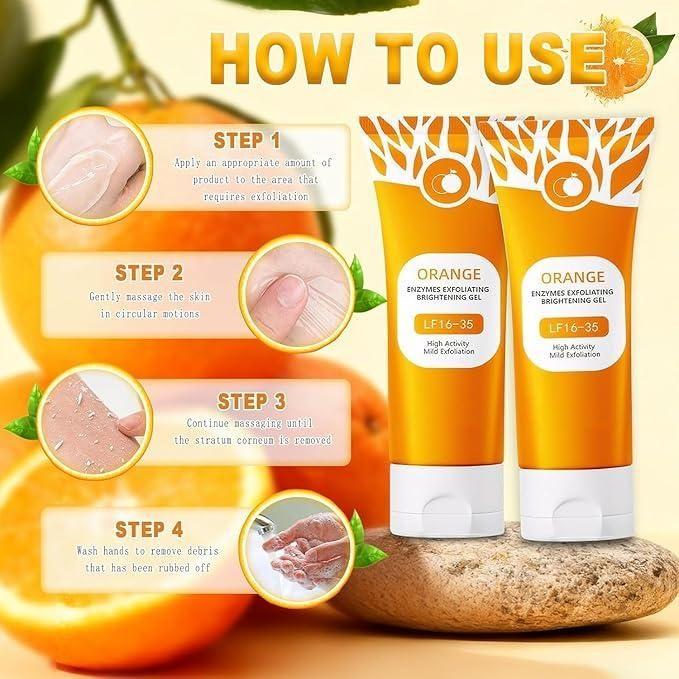 Orange Enzyme Exfoliating Brightening Gel 100g – Deep Cleanse, Glow & Pore Refining for All Skin Types