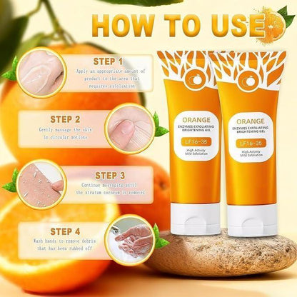 Orange Enzyme Exfoliating Brightening Gel 100g – Deep Cleanse, Glow & Pore Refining for All Skin Types