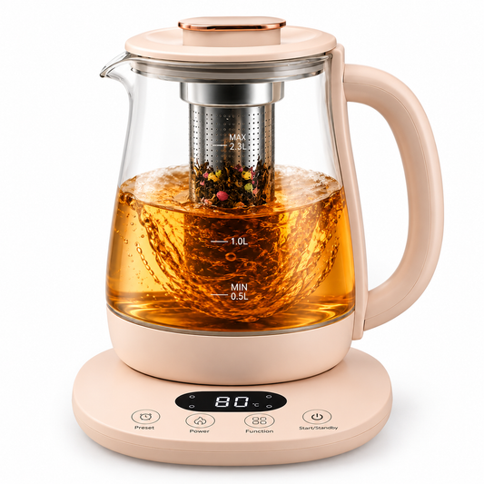Suta Electric Glass Kettle 2.3L with Tea Infuser & Temperature Control