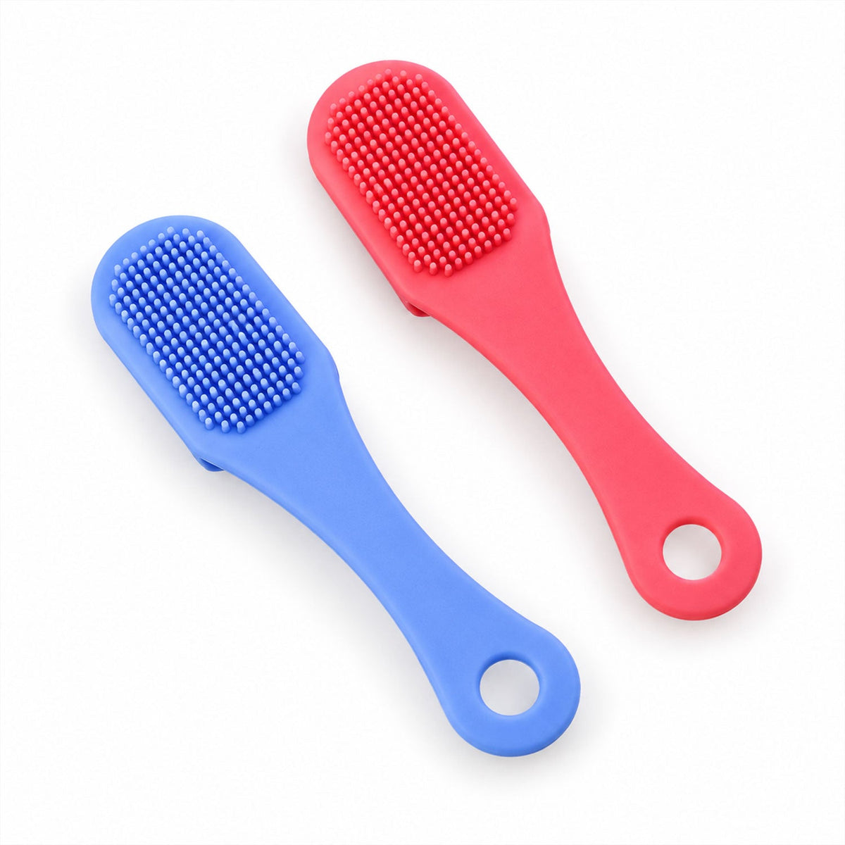 Silicone Face Cleansing Brush With Handle Soft Facial Scrubber Set (2 Pc)