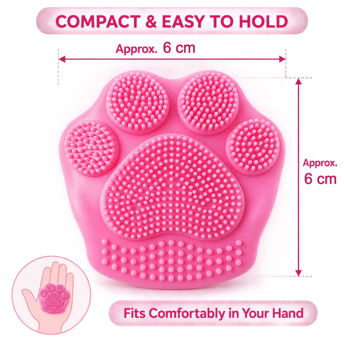 Silicone Face Scrubber Paw Shape Finger Facial Cleansing Brush (1 Pc)