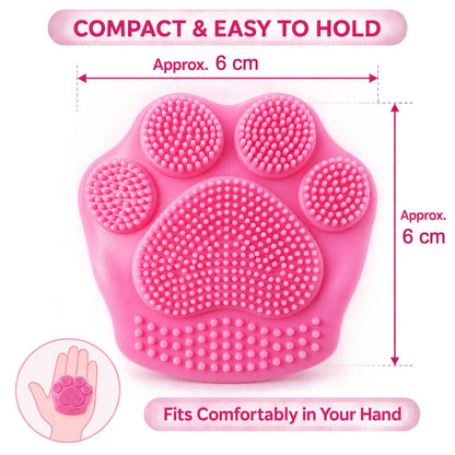 Silicone Face Scrubber Paw Shape Finger Facial Cleansing Brush (1 Pc)