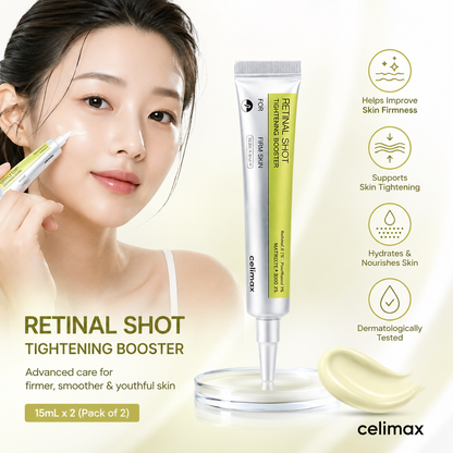 Celimax the Vita A Cream Retinal Shot Tightening
Booster 15mL ( Pack of 2)