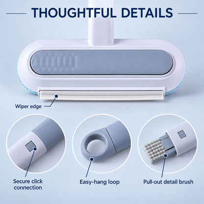 Multifunctional Window Cleaning Brush With Wiper Edge And Detail Brush (1 Pc)