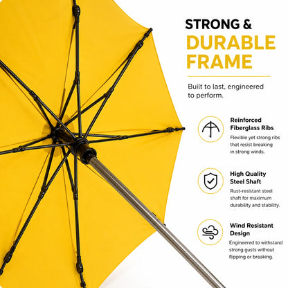 Strong Windproof Metal Frame of Banana Shape Folding Umbrella with Durable Reinforced Ribs