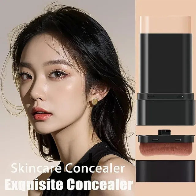 Korean 2 in 1 Glass Skin Foundation Stick | Lightweight Full Coverage