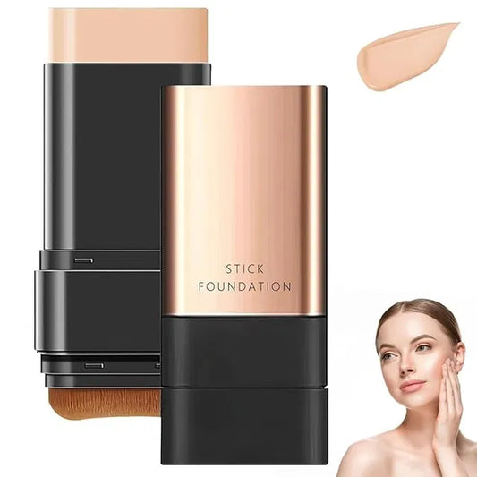 Korean 2 in 1 Glass Skin Foundation Stick | Lightweight Full Coverage