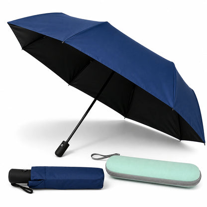 Compact Folding Travel Umbrella with Protective Storage Case Main Product Image