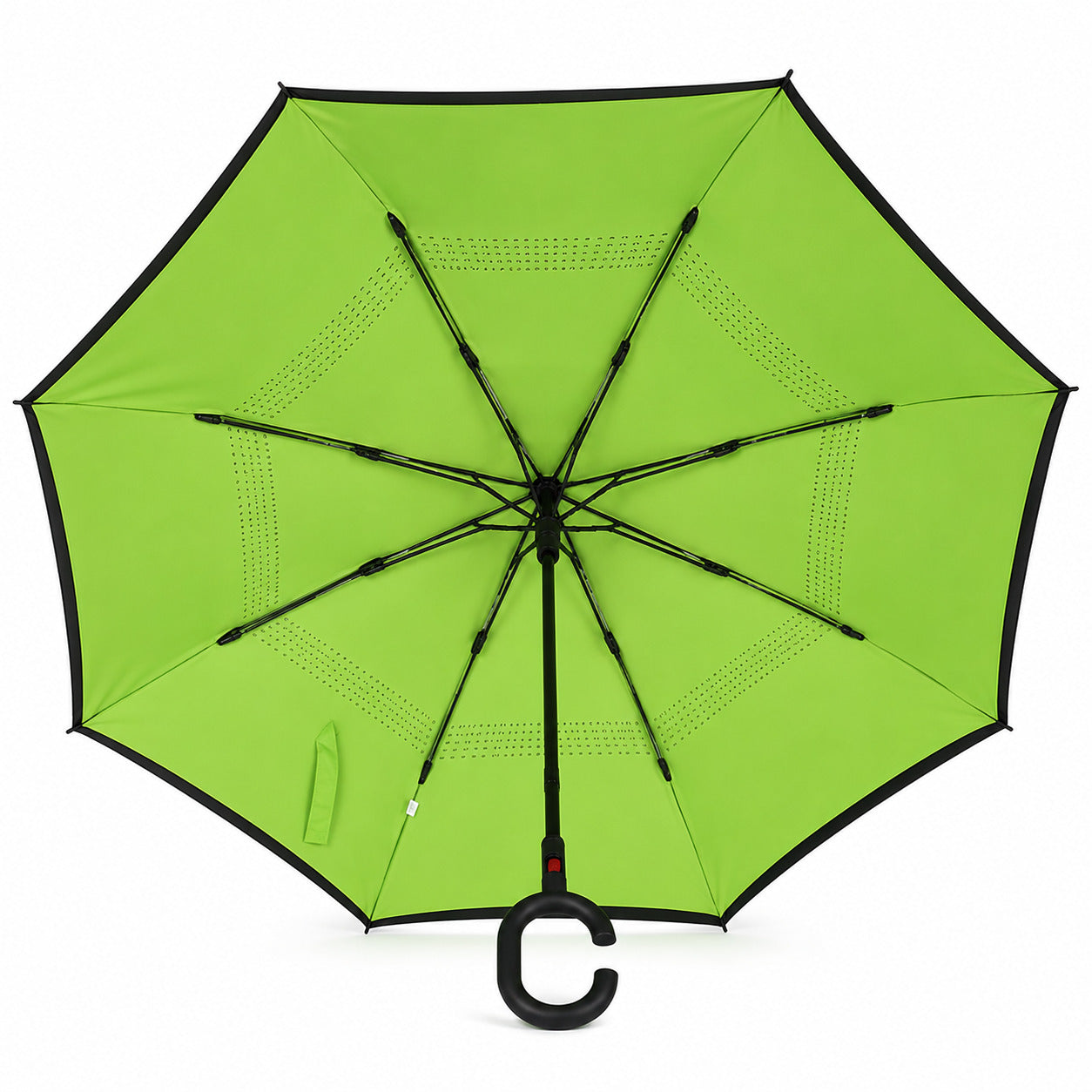 Inside View Showing Strong Frame of Foldable C-Handle Travel Umbrella