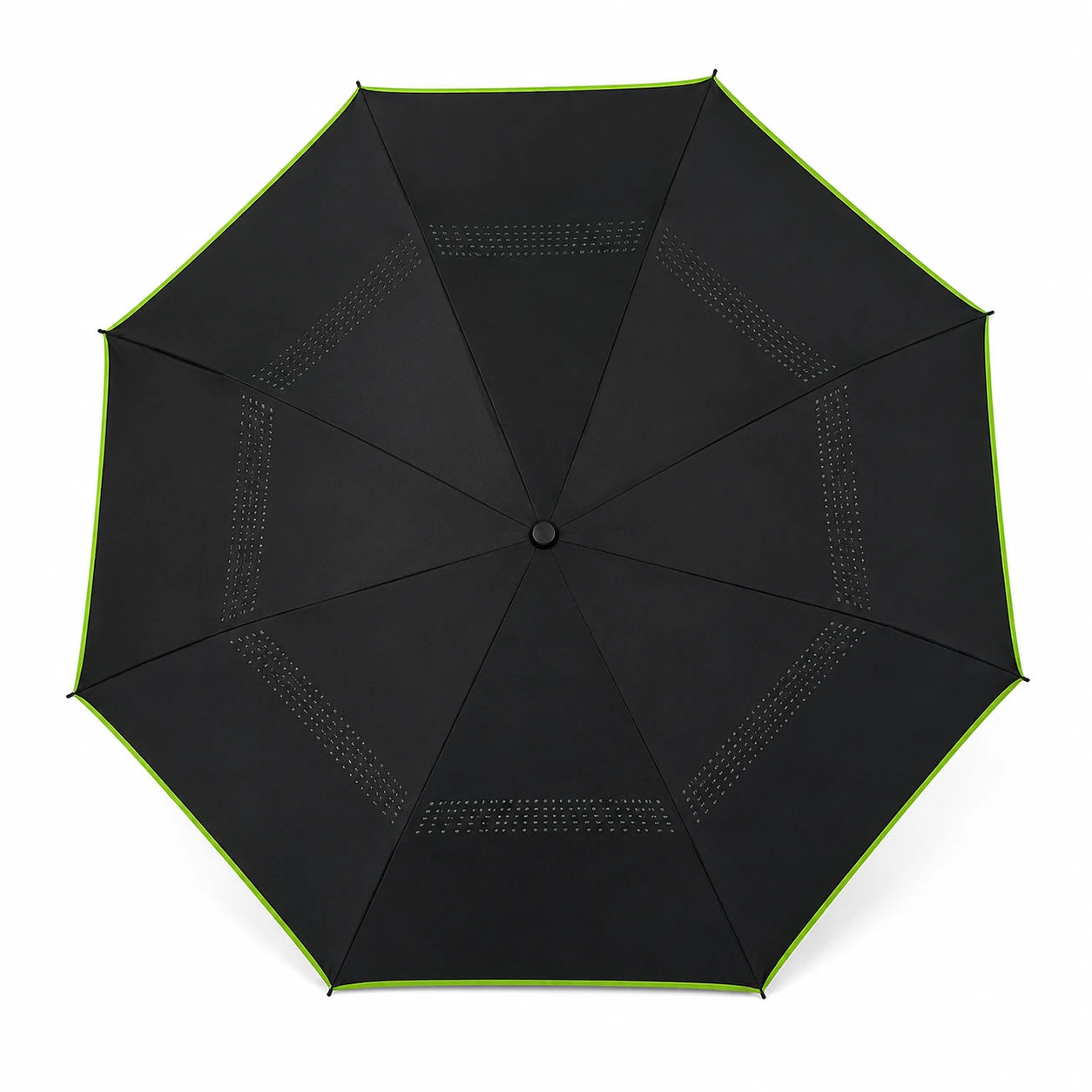 Top View of Foldable C-Handle Travel Umbrella with Premium Waterproof Canopy