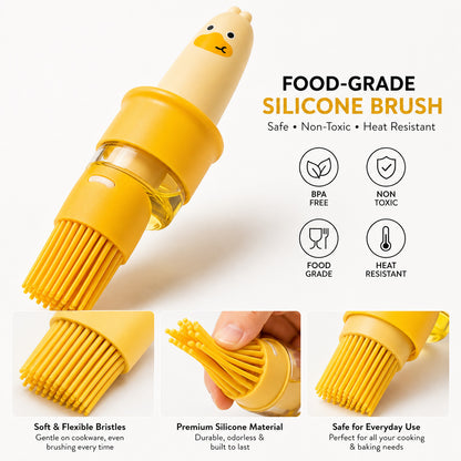 Food-Grade Silicone Basting Brush with BPA-Free Heat-Resistant Soft Bristles