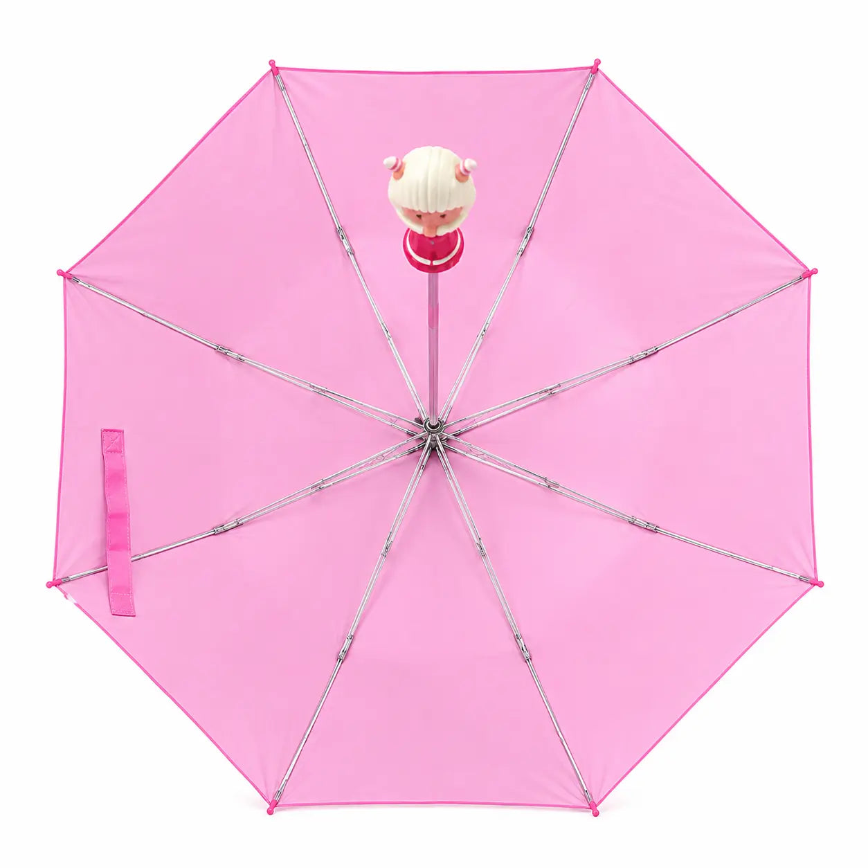 Inside View of Kids Cartoon Umbrella Showing Strong Metal Frame and Ribs