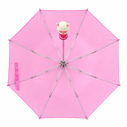 Inside View of Kids Cartoon Umbrella Showing Strong Metal Frame and Ribs