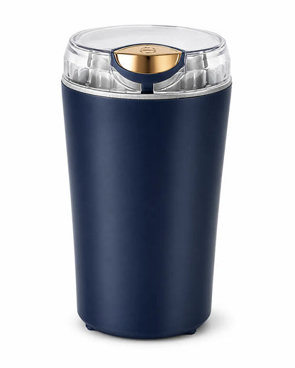 Mini Electric Coffee Bean and Spice Grinder with powerful 200W motor, transparent safety lid, and stainless steel grinding blades for home and office use.