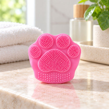 Silicone Face Scrubber Paw Shape Finger Facial Cleansing Brush (1 Pc)