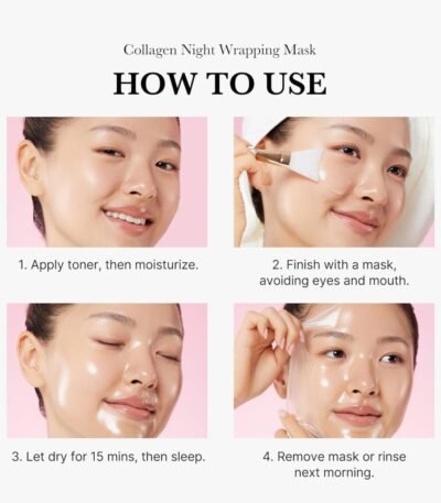 Clean face before applying Medicube collagen mask