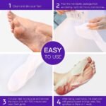Person wearing foot peel mask socks for 90-minute treatment