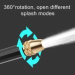 360 degree rotating nozzle on high pressure water spray gun for adjustable spray patterns