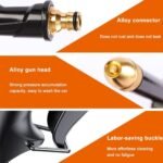 Rust-proof brass connector for water hose on spray gun