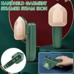 Triangular nozzle tip of portable steam iron for precise ironing