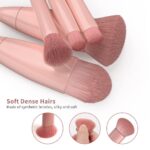 Makeup Brush Set with Mirror - 5 Piece Travel Eye Makeup Kit (Soft Synthetic Brushes) - Image 2