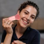 Close-up view of soft synthetic bristles on the eye makeup brush set