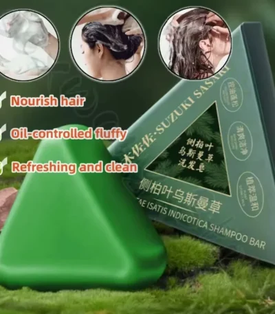 Non-slip triangle shape design of shampoo bar for easy grip in shower