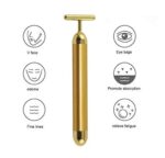 24K Gold Energy Beauty Bar - Electric Vibration Facial Massager - Image 4