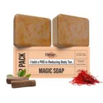 Ultimate Magic Kesar Chandan Soap set of two (200 GM) by Ghar Soaps, for skin brightening and glowing.